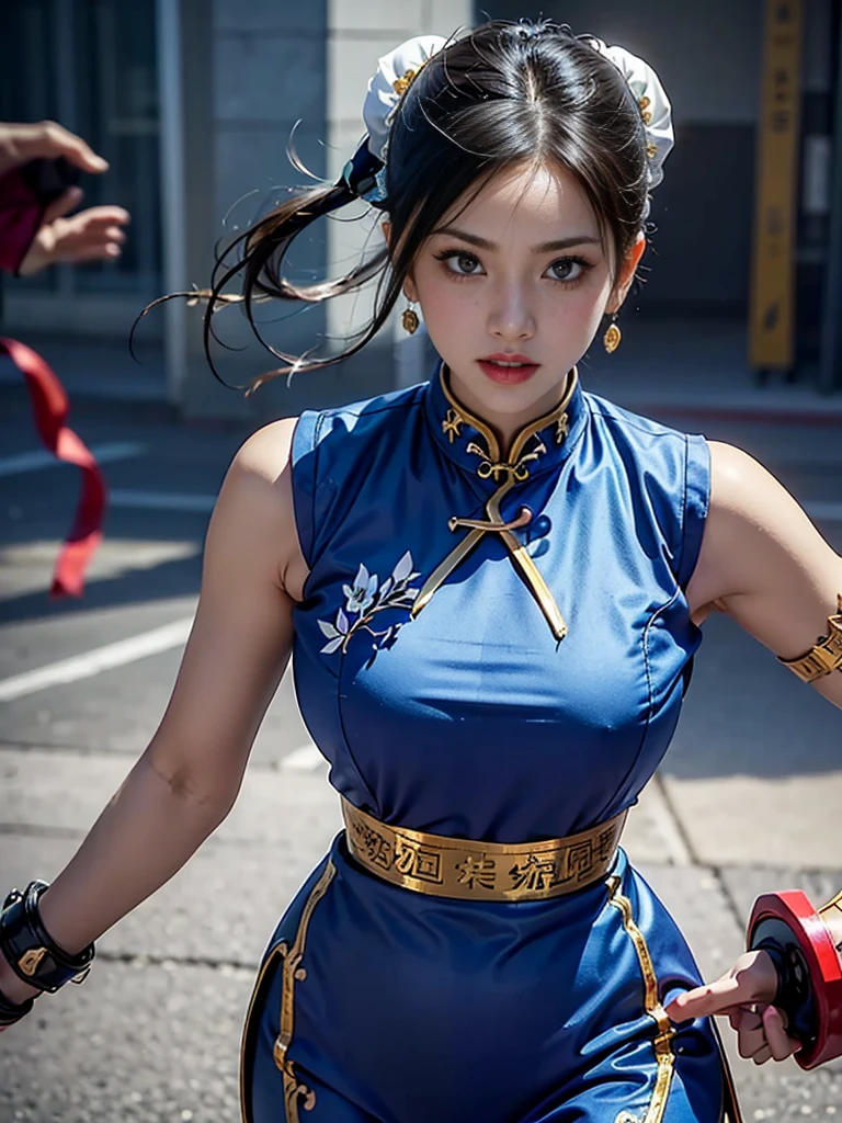 Create a hyper-realistic Chun-Li 性感 masterpiece, Muscle and sexiness, Part 6《Street Fighter》Iconic characters in gaming. Capture your dynamic fighting stances and powerful kicks in exquisite detail. (Sexy clothing, Erotic clothing, tagged, plump, plump, Chunli)« The image must be high resolution (harddisk) Rendered in stunning 8K resolution, The most important thing is recursion and internal structure. 特别注意Chunli服装的细节, Including traditional cheongsam and exclusive clothing. Use dramatic lighting to increase the intensity of a scene, Emphasize your strength and determination. 此次摄影请求旨在让Chunli作为一件真正的艺术作品永垂不朽, Mostrando sua beleza seu corpo malhado e gostosa, Grace and Strength in Martial Arts. 