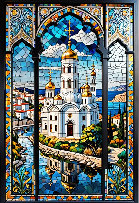 best quality, super fine, 16k, incredibly absurdres, extremely detailed, delicate and dynamic, jigsaw puzzle, transparent staine...