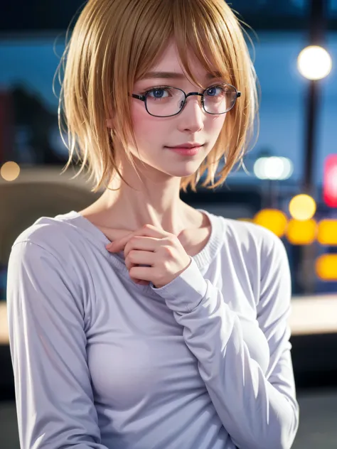 japanese girl in casual clothes、observe the audience、tokyo cityscape at night、(highest quality、masterpiece)))、hd fine、very detai...