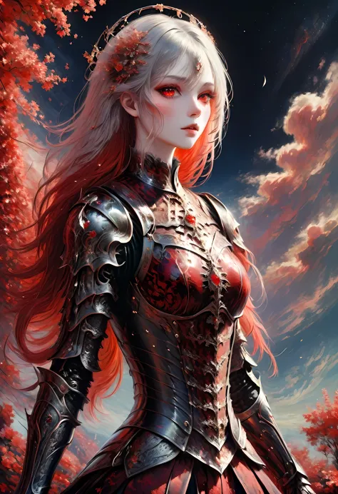 (Claude Monet Style:1.5)Arafed, dark fantasy art, gothic art, a picturק of a vampire ready for battle, female vampire, armed wit...