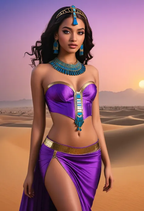 (best quality,4k,8k,highres,masterpiece:1.2),ultra-detailed,(realistic,photorealistic,photo-realistic:1.37),vivid colors,physically-based rendering,professional,portraits,landscape

An Egyptian princess stands gracefully in a beautiful vaporwave aesthetic ...