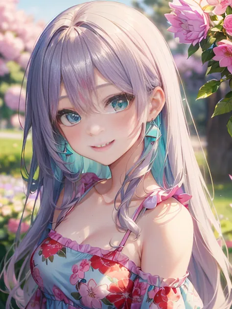 小さなgirl、The arrival of spring、Big Ass、 (alone:1.5,)Very detailed,Bright colors, Very beautiful detailed anime faces and eyes, Lo...