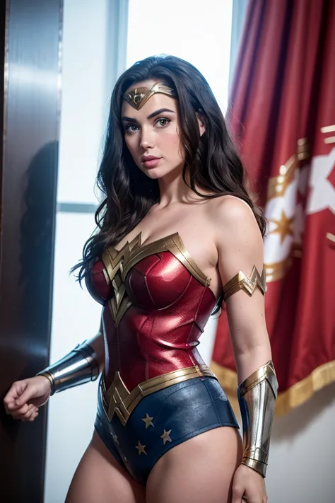 ADArmas, wonder woman superhero outfit, kissing