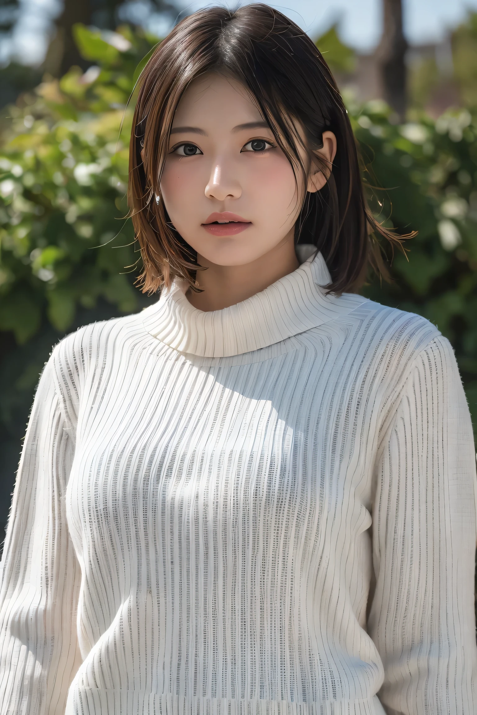 (8k, RAW Photos,highest quality, High resolution:1.1), (Super realistic:1.4),(Realistic, Realistic:1.3),Japanese beauty、Upper Body、Cricket Team - traditional cricket whites and sweaters.