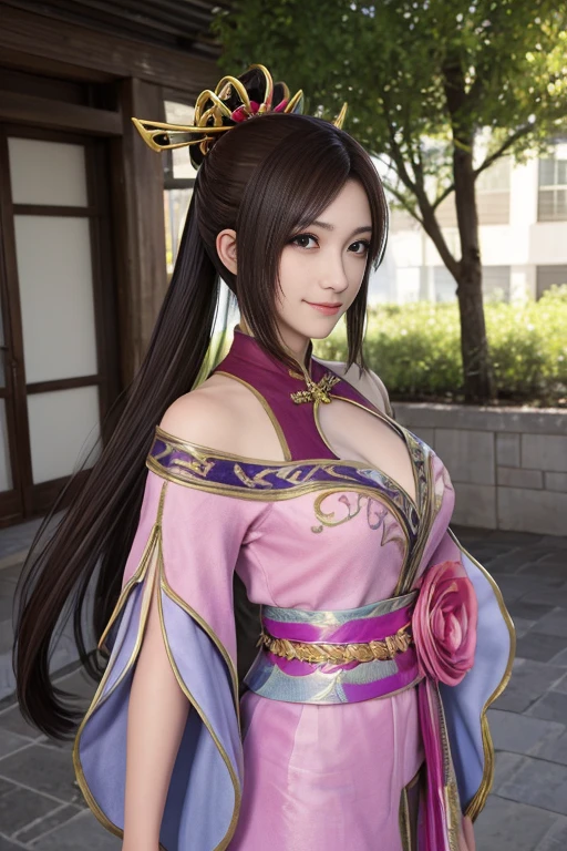 เตียวจัง จาก Sangoku Musou 8,超ความเป็นจริง的な,เครื่องประดับผม,ชุด Diao Chan ที่สมบูรณ์แบบ,ชิ้นส่วนดาวหางแฝด、1 สาวน่ารัก、นักเรียนมัธยมปลายอายุ 17 ปี、รอยยิ้ม,ดวงตาที่ดี、ถุงใต้ตา、กลางแจ้งที่สดใส,ใจกลางเมืองที่สดใส、คุณภาพสูงสุด, 超ความละเอียดสูง, (ความเป็นจริง: 1.4), แสงสว่างในโรงภาพยนตร์、ญี่ปุ่น、ความงามแบบเอเชีย、เกาหลี、สวยมาก、ผิวสวย、ร่างกายหันหน้าไปข้างหน้า、ทั้งร่างกาย,ร่างกายส่วนบน、(超ความเป็นจริง的な)、(ความละเอียดสูง)、(8ก)、(รายละเอียดมาก)、(美しくดวงตาที่ดี)、(รายละเอียดมาก)、 (กำแพง-)、ใบหน้าที่มีรายละเอียด、แสงสว่างสดใส、แสงระดับมืออาชีพ、มองไปที่ผู้ชม、มองตรงไปข้างหน้า、เส้นทแยงมุม、ผมสีน้ำตาล、โนกิซากะไอดอล、