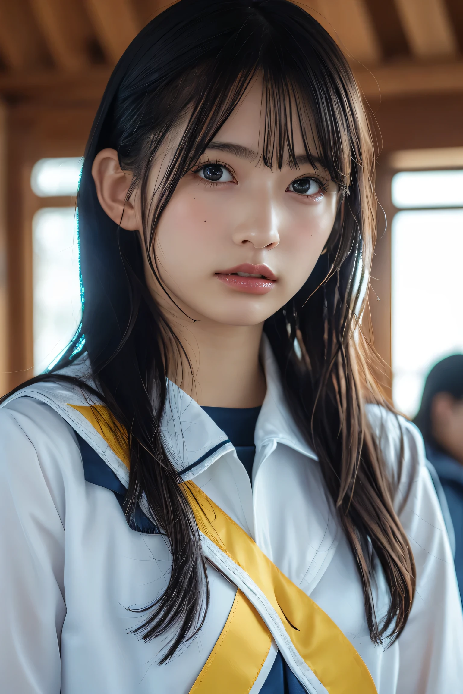 (8k, RAW Photos,highest quality, High resolution:1.1), (Ultra-realistic:1.4),(Realistic, Realistic:1.3),The Beauty of Japan、Rhythmic gymnastics club、Rhythmic Gymnastics Uniform、((Upper Body:1.3))