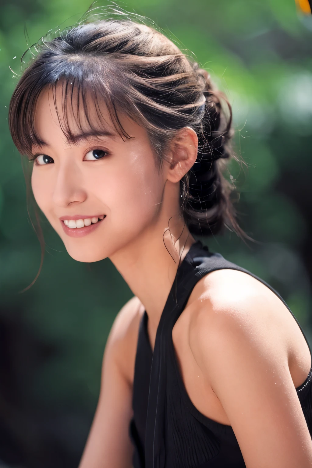 perfect human body structure, ((Best Quality, 8K, Masterpiece: 1.3)), 1 Girl, Slim Abs Beauty: 1.3, (Hairstyle Brown Hair Shortcut, Big: 1.2), Dress: 1.1, Super Slender Face, Delicate Eyes, Double Eyelids, Smile, Home, Raw Photo