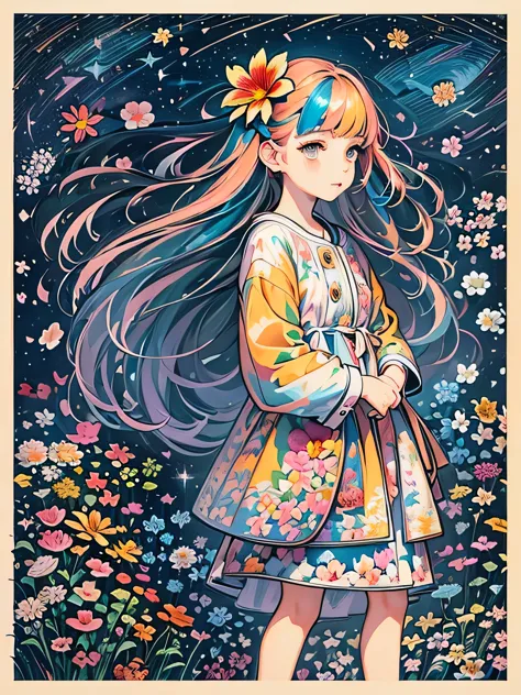 Micho Style、(((stylish fashion))), 8K Quality、Intense watercolor, Detailed watercolor art, Watercolor splash, Surreal, avant-gar...