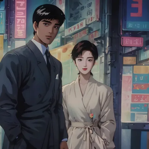 Best quality overall physical looks Very high quality Anime look with 80s style vaporwave feel to it but set in 1950s Korea with...