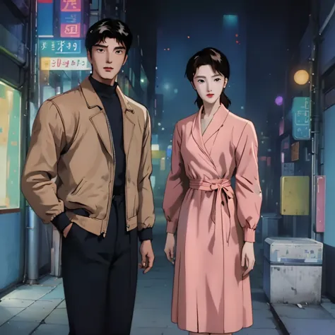 Best quality overall physical looks Very high quality Anime look with 80s style vaporwave feel to it but set in 1950s Korea with...