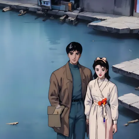 Best quality overall physical looks Very high quality Anime look with 80s style vaporwave feel to it but set in 1950s Korea with...
