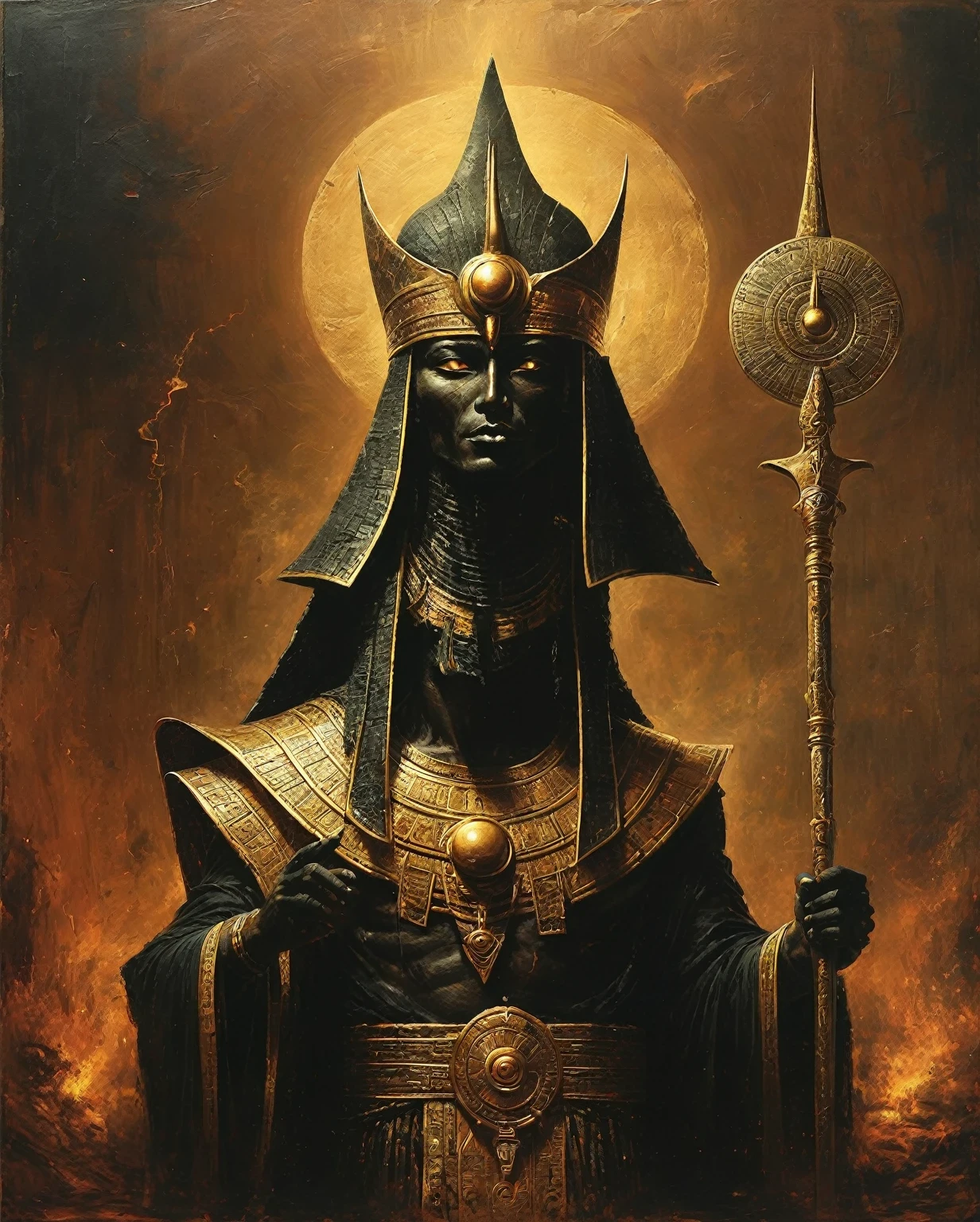 Osiris(Osiris)Le dieu de la mort dans la mythologie，Il est aussi le dirigeant des enfers.。Il est le fils de Geb, le dieu de la terre.