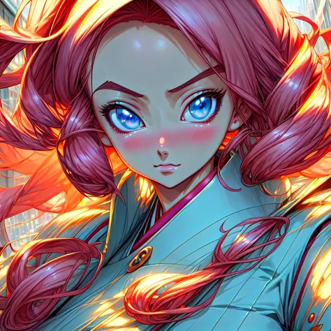 (best-quality:0.8), (best-quality:0.8), perfect anime illustration, extreme closeup portrait of a pretty woman walking through t...