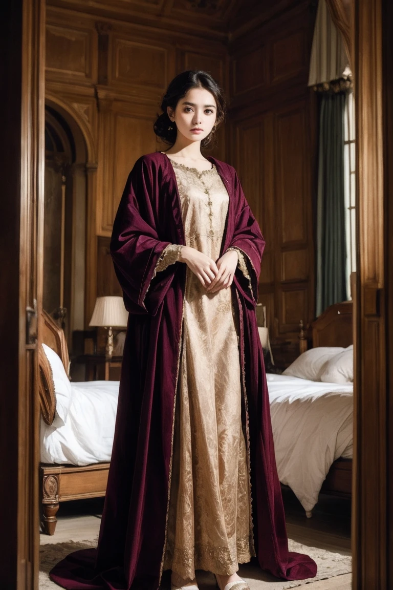 Belle femme cheveux long ,Robe moulante 