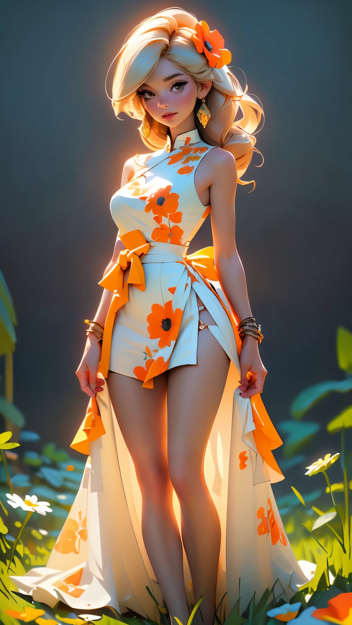 (melhor qualidade,4K,8K,alta resolução,obra de arte:1.2),ultra-detalheed,(melhor qualidade,realista:1.2),mulher adorável,campo de flores de papoula,vestido de verão com estampa floral amarelo transparente,pôr do sol,jogar,alegria,Beleza,Harmonia,Retrato,iluminação suave,cores vibrantes, HDR, 8K, absurdos, Cinemastill 800, foco nitído, adicionar_detalhe:2, Ultra HD | | | ((Tiro de corpo inteiro)) adicionar_detalhe:2 (1 mulher, Sozinho)