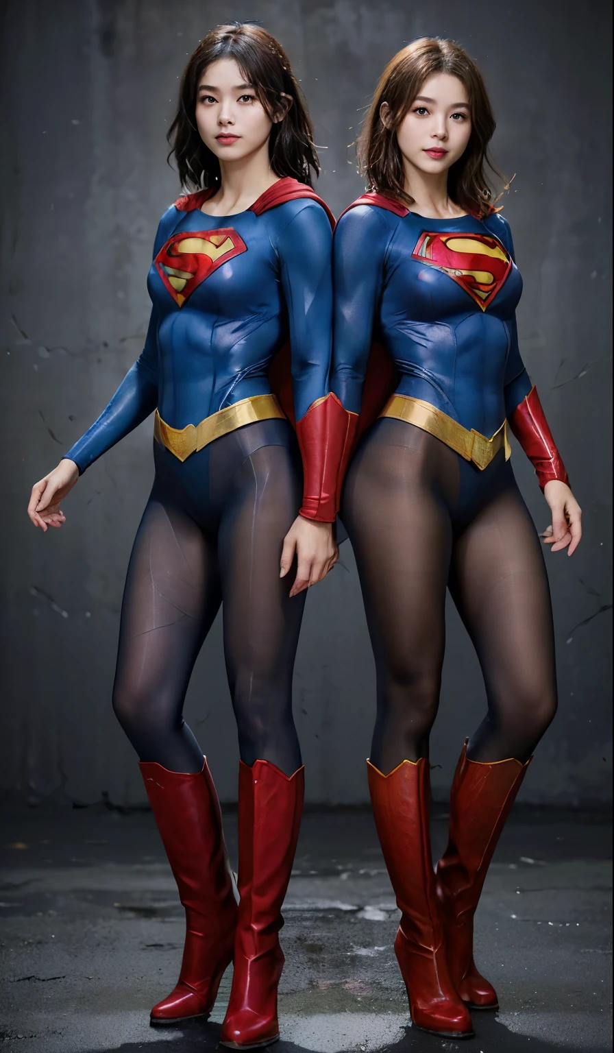 sem fundo、(((Lindas pernas em meia-calça preta.)))、(((Expresse legalmente a beleza do seu sorriso)))、((((Aproveite ao máximo suas imagens originais)))、(((Fato de Supergirl justo ao corpo)))、(((Fantasia de Supergirl)))、(((Cabelo curto e bonito)))、(((Sofrimento)))、(((Por favor, use meia-calça preta....、Use botas vermelhas)))、((Melhor qualidade de imagem、8K))、((mais alta qualidade、8K、Obra de arte:1.3))、(((Preservar o plano de fundo )))、foco nitído:1.2、Mulher bonita com figura perfeita:1.4、abdômen magro:1.2、corpo molhado:1.5、Textura altamente detalhada do rosto e da pele、8K