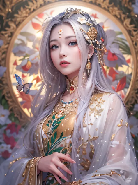 Beautiful female emperor, Clear skin, Beautiful appearance, There is deep wisdom in her eyes, It&#39;s as if she sees through th...