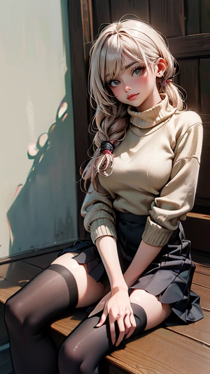 (Random Porn Pose),(Random hairstyle),(Best image quality,(8k),Ultra-realistic,最high quality, high quality, High resolution, high quality texture,High detail,Beautiful details,Fine details,Highly detailed CG,Detailed Texture,Realistic facial expression,masterpiece,Presence),sweater,Tight mini skirt,stockings,Engineer boot