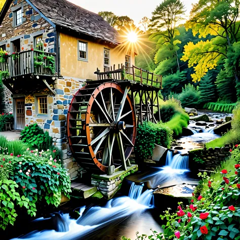 step into the nostalgic embrace of history at the old mill of willowbrook countryside village, where time seems to stand still a...