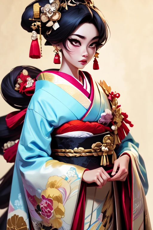 ((la peinture à l&#39;aquarelle)) d&#39;une femme geisha, gros plan Portrait de geisha, portrait d&#39;une geisha, Geisha de beauté, geisha, Geisha japonaise, portrait d&#39;une belle geisha, Coiffure Geisha, Art japonais, portrait de samouraï, Portrait photo de geisha, Geisha décrite comme japonaise, Style artistique japonais, inspiré par Toyohara Kunichika