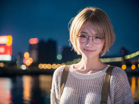 japanese girl in casual clothes、observe the audience、tokyo cityscape at night、(highest quality、masterpiece)))、hd fine、very detai...