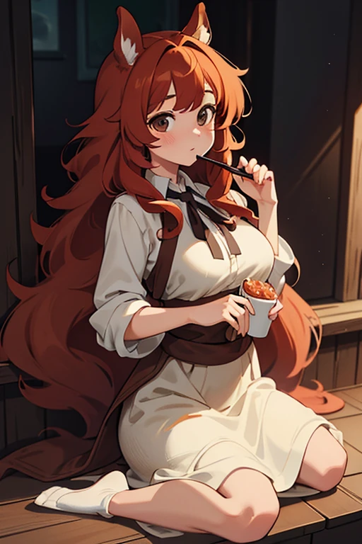 8k，High resolution，masterpiece, highest quality，Very young woman，alone，Centaur，Bright redhead，fluffy, curly, Semi-long hair，Brown eyes，Horse&#39;s ears，Glasses，Cute school girl，Navy blue sailor suit，Modern residential area，At dusk，Beautiful sunset，Cowboy Shot，