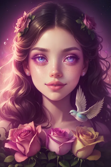 (this is a beautiful rainbow fantasy image that feels interesting and emphasizes glitter and iridescence.) generate a ((blind)) ...