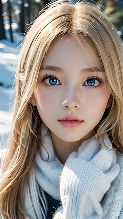 alone, very beautiful nordic girl、Shiny light blonde hair, Beautiful super long straight dazzling bright blonde hair blowing in ...