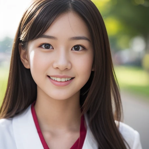 ((Mignon japonais de 15 ans))、sur la route、Visage très détaillé、Faites attention aux détails、double paupière、beau nez fin、netteté:1.2、Belle femme:1.4、Coiffures mignonnes、Peau blanche et pure、la plus haute qualité、chef-d&#39;œuvre、Ultra haute résolution、(Réaliste:1.4)、Éclairage très détaillé et professionnel、Joli sourire、Uniforme d&#39;écolière japonaise

