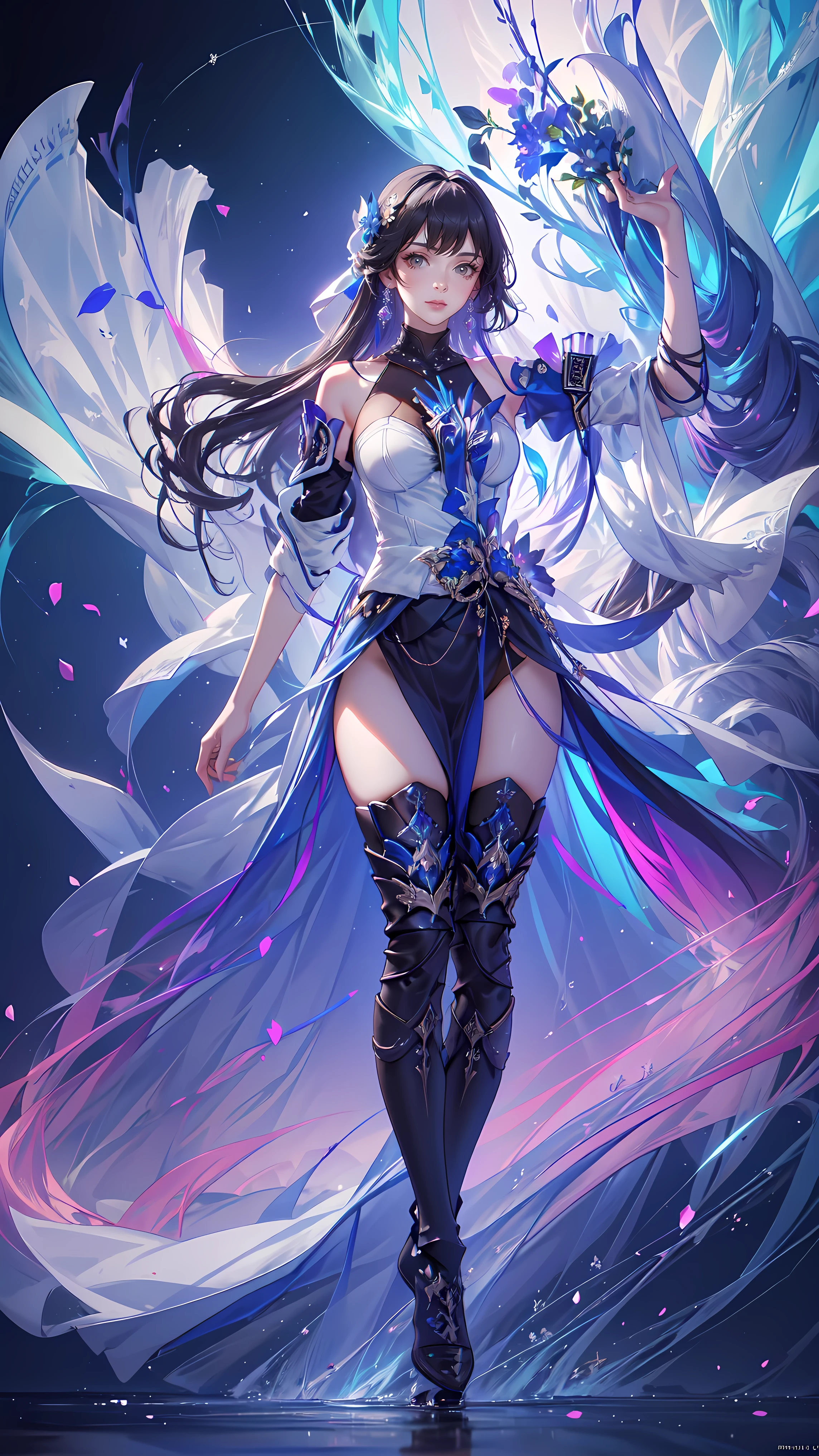 (((FULL BODY POSE))) (((SHOW PANTIES))) (((BIG GIANT BOOBS))) (((WHITE LONG HAIR))) ((GOOD FINGER, ANATOMY CORRECTED)) (((WHITE BLUE LUXURY ARISTOCRATIC NOBLE COSTUME WITH FLOWER BROCHS))) | A WOMEN WEAR ((SEXY OUTFIT)) FLOATING IN THE WATER ((BLUE SKY BACKGROUND)) ((FLOWER PETALS FAILING BACKGROUND IS A BLUE SKY)))) HORIZON PLANET FULL OF (((STARS))) | big eyes, ((big boobs)) sexy pose, big thigh, full body, large breasts, open legs, show panties, smile, portrait knights of zodiac, extremely detailed ((pixiv arts)), high detailed official artwork, [ tarot card ]!!!!!, detailed key anime art, knights of zodiac anime, beautiful celestial mage, firefly from honkai star rails, full body | (dynamic angle:1.1), outline, ((thick line art)), cover, stylish, official art, (details:1.2), (fantasy), garden, (bloom:1.1), glow:0.2, shadow, nature, flower, splash water, crystal, snowflakes, particles, bokeh, anamorphic light (depth of field), sharp focus, (volumetric lighting), (bokeh:0.6), film grain:0.4, (soft lighting:1.1) (VIGNETTE:1) | high-quality, ultra-detailed illustrations, ultra-high resolution, (high resolution, overwhelmingly pixel-perfect, luxurious illustration), (Ultra Quality, Masterpiece, Ethereal:1.4) photorealistic:.1.4, UHD (8k, RAW photo, best quality, masterpiece:1.2)