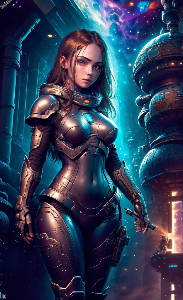 (masterpiece:1.2), (best quality:1.2), (Very detailed:1.2), (Very detailed face), 1 Girl, DOOM ARMOR, spaceship, Light in Dark Space, HDR,, Raw, HDR, 8k Textures, Extreme details, Highly detailed skin texture, Epic details, High Definition.