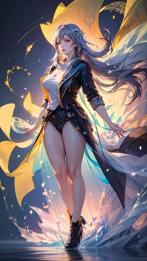 (((FULL BODY POSE))) (((SHOW PANTIES))) (((BIG GIANT BOOBS))) (((WHITE LONG HAIR))) ((GOOD FINGER, ANATOMY CORRECTED)) (((YELLOW...