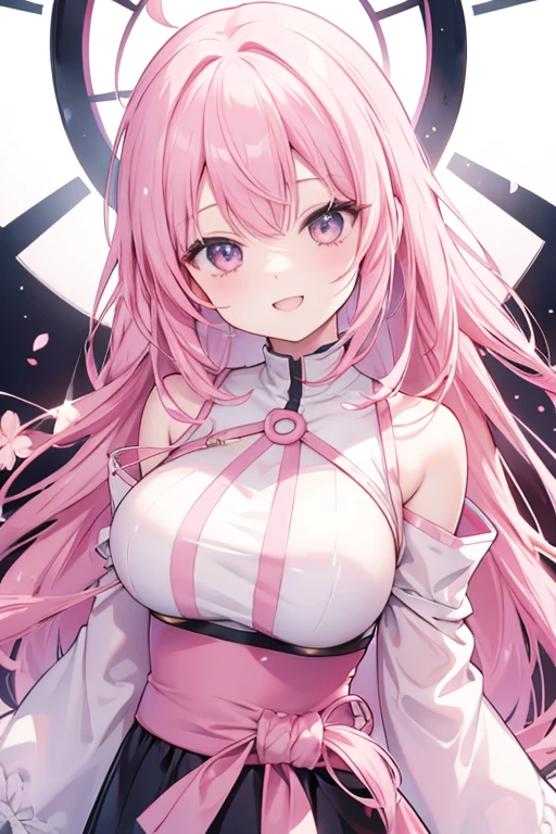 Anime Pink Hair Big  Smile