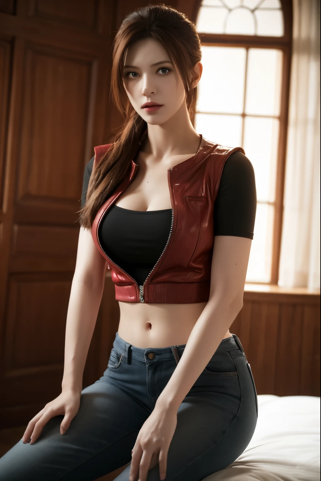 (masterpiece, best quality), 1girl , Claire Redfield, 