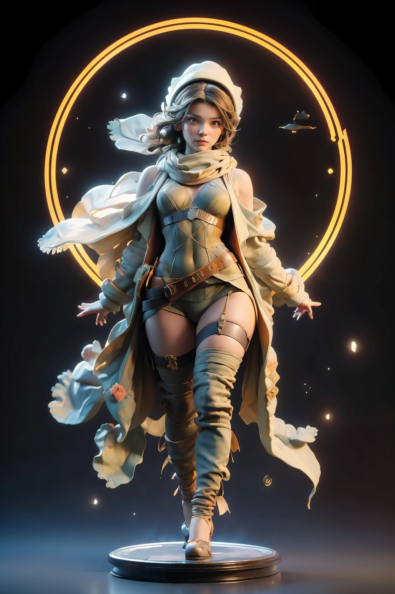 a painting of a woman with a scarf on her neck, craig mullins alphonse mucha, artgerm craig mullins, beautiful character painting, rhads and lois van baarle, artgerm and atey ghailan, charlie bowater rich deep colors, ross tran 8 k, ( ( mads berg ) ), artgerm and craig Mullins, chibi,