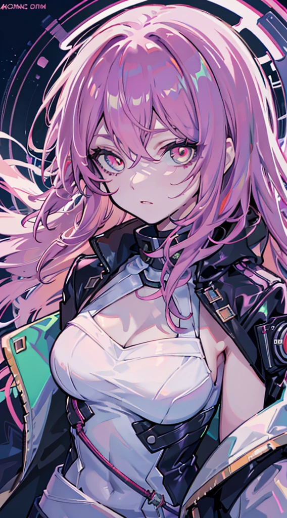 glowing eyes, colourful glowing hair, wearing sci-fi jacket, anime style, high detail, Futurism, glowing light, UHD, retina, masterpiece, ccurate, anatomically correct, textured skin, super detail, high details, high quality, award winning, best quality, highres