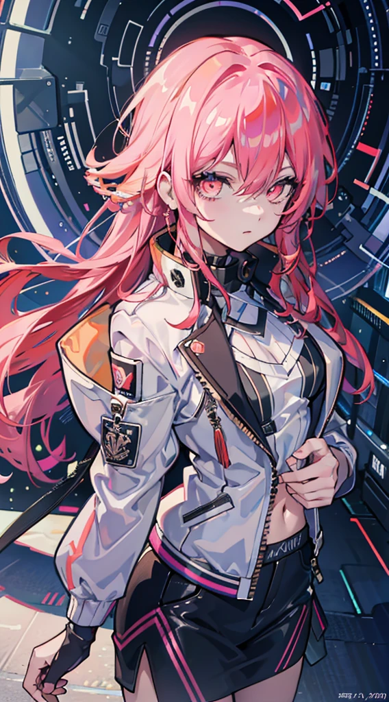 glowing eyes, colourful glowing hair, wearing sci-fi jacket, anime style, high detail, Futurism, glowing light, UHD, retina, masterpiece, ccurate, anatomically correct, textured skin, super detail, high details, high quality, award winning, best quality, highres