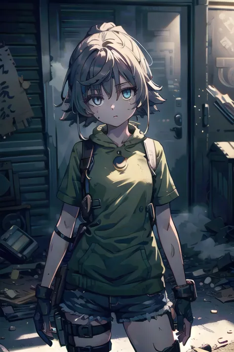 (masterpiece),  1girl,  post-apocalypse