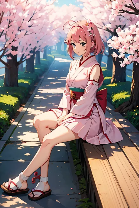 make anime art japanese sakura pathway