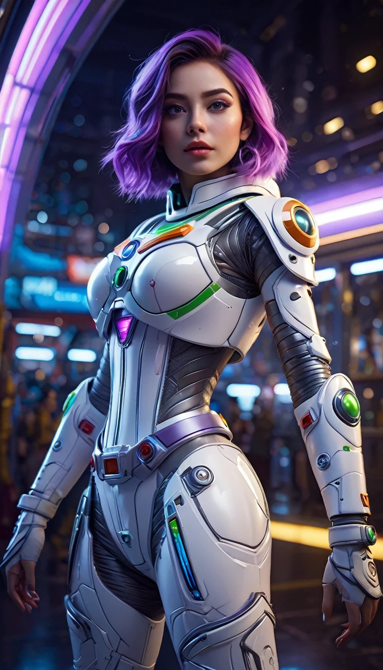 (male), a detailed and realistic photography of a person cosplaying as Buzz Lightyear at a cosplay party, extremely detailed and realistic costume, highly detailed facial features, vibrant colors, intricate details, dramatic lighting, cinematic composition, photorealistic, 8k, (best quality,4k,8k,highres,masterpiece:1.2),ultra-detailed,(realistic,photorealistic,photo-realistic:1.37),HDR,UHD,studio lighting,sharp focus,extreme detail description,professional,vivid colors,bokeh,cosplay,costume party,character portrait,science fiction,space theme