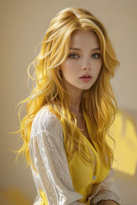 masterpiece,best quality,ultra_detailed,bellissima,1girl, solo, half body, yellow hair