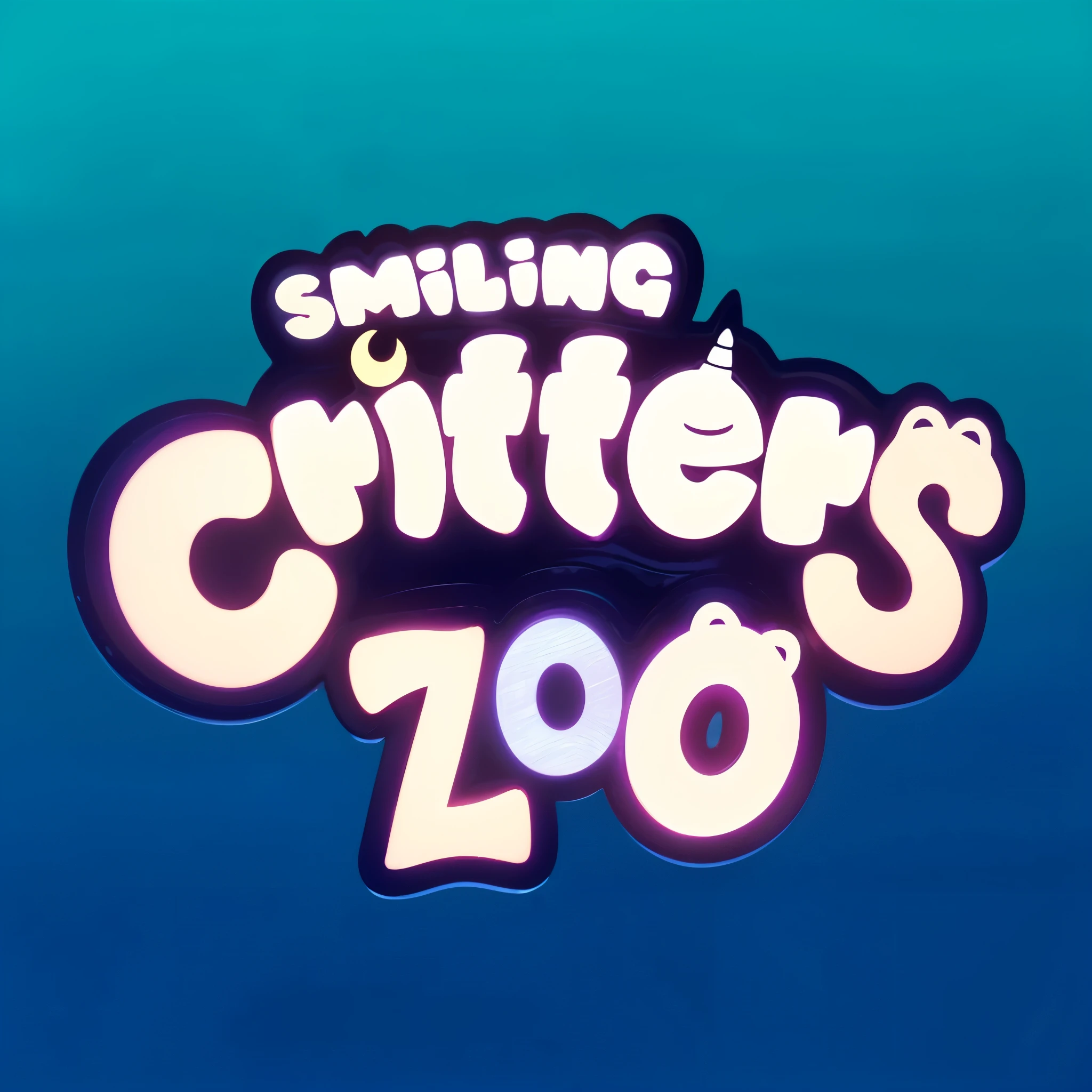 A close up of a sign that says smiling critters zoo - SeaArt AI