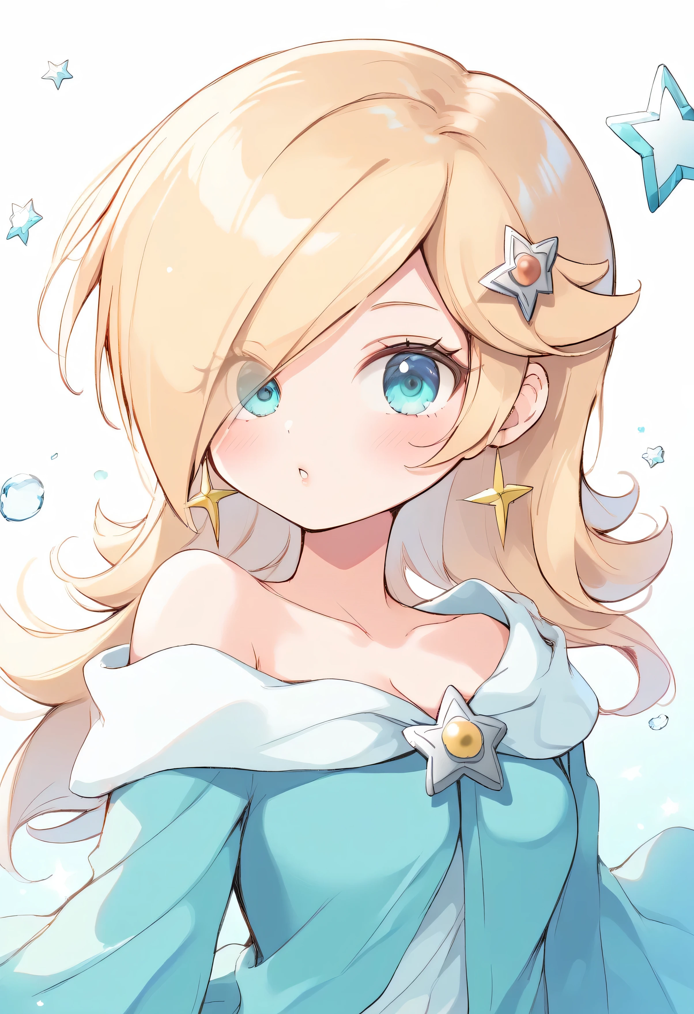 Fraction_9, Fraction_8_Direction_7_up, source_Japanese cartoons, BREAK 1Girl, Solitary,  Rosalina, Medium Length Hair, Blonde Hair,