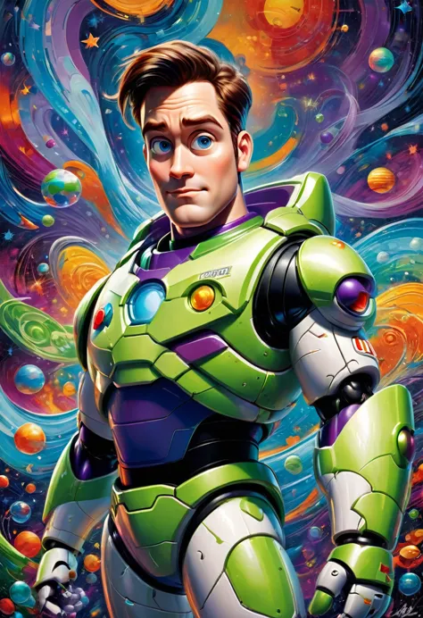 Buzz Lightyear, by David Aja, best quality, masterpiece, very aesthetic, perfect composition, intricate details, ultra-detailed