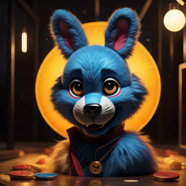(best quality,highres:1.2), realistic, detailed illustration, Toy Bonnie from Five Nights at Freddy's, playful and vibrant colors, cute and friendly expressions, adorable and fuzzy texture, in a style for kids, with emphasis on the facial features such as big round eyes, a small button nose, and a wide smile, showcasing its charming personality, joyful and energetic pose with its feet visible, a large realistic intricate detailed penis,highly detailed veins,extremely detailed skin.