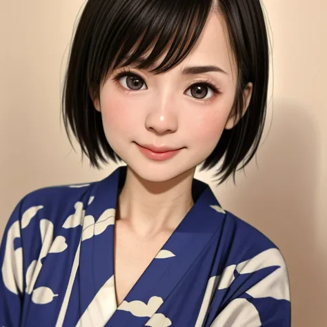 (kawaii 24 year-old japanese girl, nogizaka idol, korean idol), glossy brown hair, (very short hair:1.2), beautiful black eyes, ...