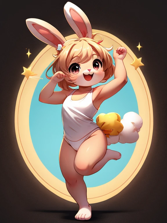 cute bunny sxy and dynamic pose 