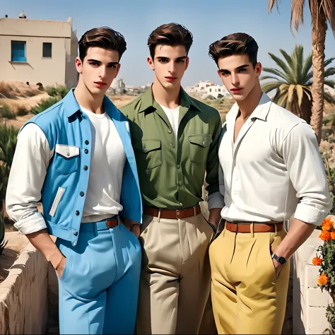 1950S Israel very attractive  Israeli young men more muscular stronger looking masculine Israeli males and very feminine  female...