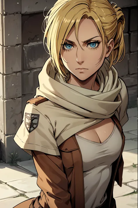 cleavage,personagem: Annie Leonhart

Description of Physical Appearance:

Annie is a woman of average height, with an athletic a...