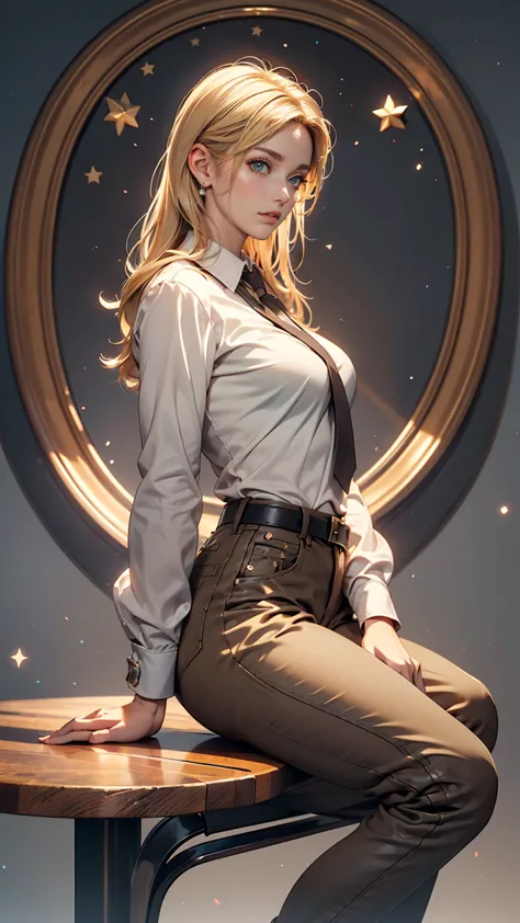 Ah Style, shingeki no kyojin,, , Krista Lentz,, One girl, belt, belt buckle, Blonde, blue eyes, Brown footwear, brown pants, buc...